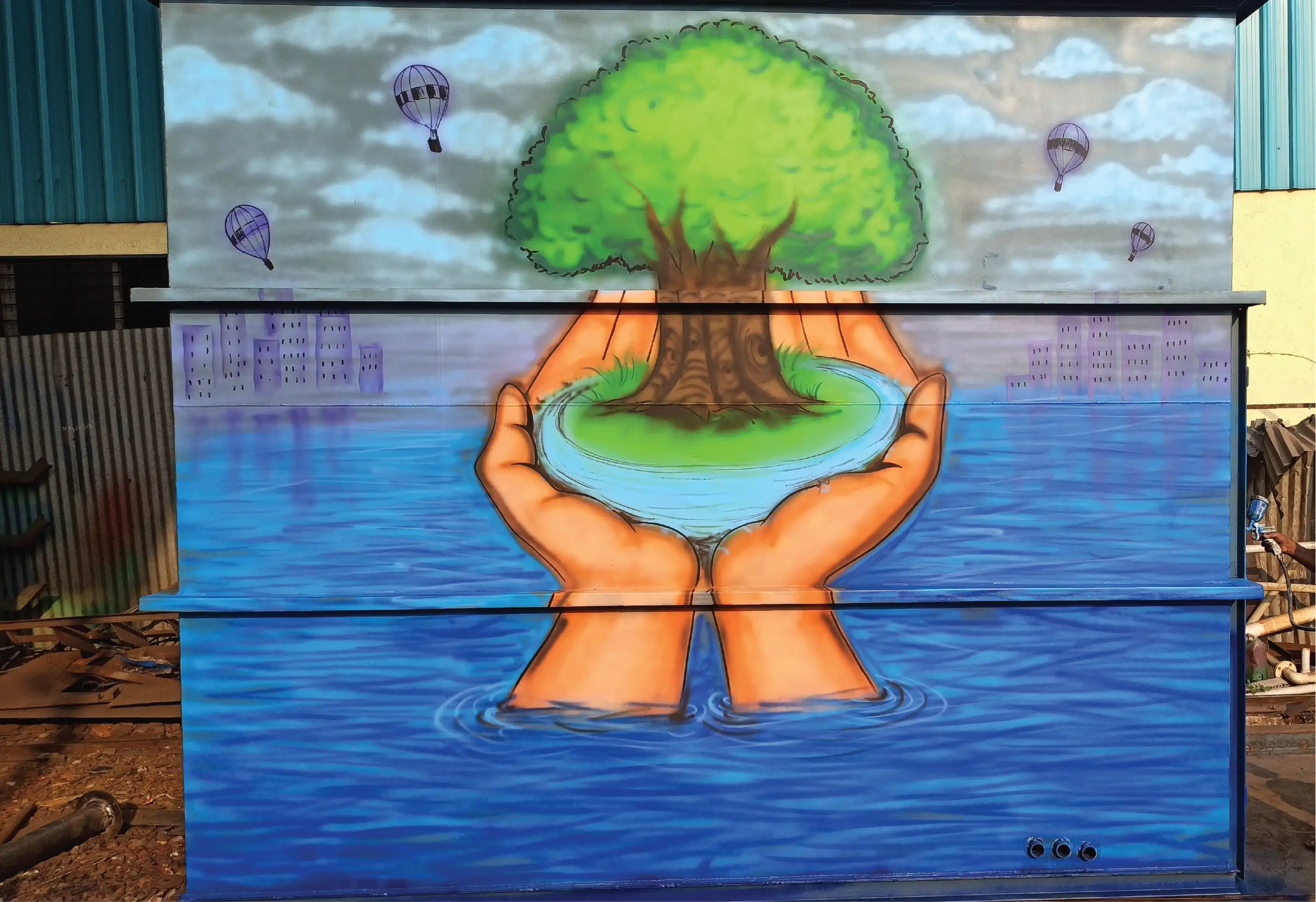 Motivational Mural — Save Nature